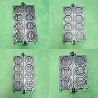 Machine à gaufres à pièces de monnaie à 3/4 trous, logo personnalisé, vente chaude, commerciale, gaz/électrique, machine à pain de 10 yens avec moteur
