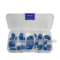 Kit de potentiomètres réglables 3296W, 50 pièces, 10 types, 500R-1M, résistance variable de haute précision pour composants électroniques