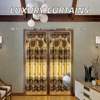 Rideaux de fenêtre sur mesure de style européen pour la maison moderne, rideaux occultants toutes saisons, design géométrique jacquard de luxe
