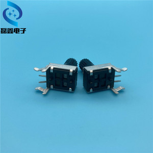 Potenciómetro Rotatorio Rv093 de 9mm, de Una Sola Vía, con Patas Rectas y Perilla Moleteada Negra para Dispositivos Electrónicos - Product Image 3