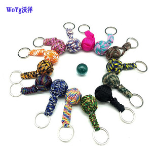WoYg Glass Ball Key Chains 11cm <b>Light</b> Weight Decorative Outdoor <b>Rope</b> Pendant Backpack Accessory - Product Image 1