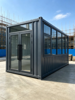 Maison préfabriquée de luxe en conteneurs ondulés, bâtiment modulaire préfabriqué pour bureau, café et magasin de détail