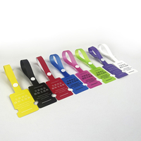 Étiquette de sécurité anti-contrefaçon en PVC, boucle souple jetable, anti-démontage, étiquette de sécurité, boucle antivol pour vêtements et sacs