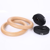Anillos de Calistenia de Madera de Abedul y Nailon de Buena Calidad para Exportación, Duraderos, para Entrenamiento de Fuerza, 28/32 mm, Marca FANGBU