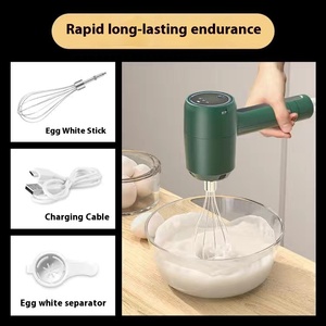 <span class=keywords><strong>Batidora</strong></span> pequeña eléctrica portátil para el hogar, batidor <span class=keywords><strong>de</strong></span> huevos y pelo <span class=keywords><strong>de</strong></span> mano para hornear crema y pasteles, carcasa <span class=keywords><strong>de</strong></span> plástico alimentada por batería - Product Image 2