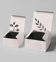 Boîtes rigides en papier couché recyclables à prix d'usine pour l'emballage de produits cosmétiques, crèmes, bougies, savons avec options personnalisées