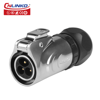 Cnlinko fabricant LP-20 3 broches IP68 Type de vis vis vis métal femelle prise circulaire étanche 3 broches puissance IP68 connecteurs