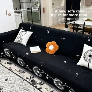 Housse de canapé trois places Chenier haut de gamme, imprimé floral pissenlit, universelle toutes saisons, protection intégrale, résistante à la saleté, facile d'entretien - Product Image 2