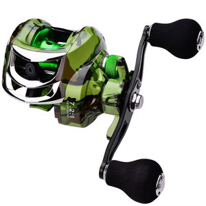 Carrete de Pesca <span class=keywords><strong>NARON</strong></span> de Alta Calidad 18+1 BB, Impermeable, Color Verde Camuflaje, Relación de Engranajes 7.2:1, Freno Magnético de Alta Velocidad - Product Image 1