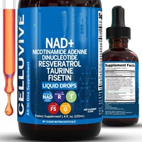 OEM 120ml Gouttes liquides complexes NAD+, énergie cellulaire, antioxydant, anti-fatigue, complément alimentaire quotidien