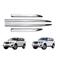 Accessoires de voiture YBJ, moulures de porte chromées pour Nissan Patrol Y62 2012-2019, garniture de protection latérale de la carrosserie, ensemble de 4 pièces