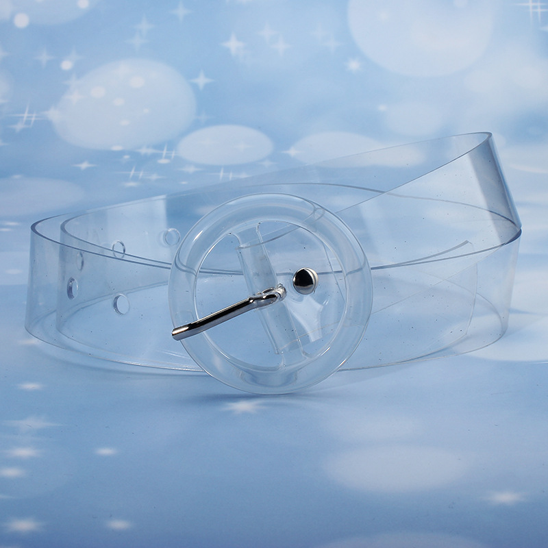 Дизайнерская Высококачественная Новая модная Прозрачная женская джинсовая рубашка с круглым стежком Пальто аксессуары в стиле хип-хоп пояс