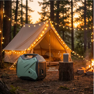 Générateur d'essence refroidi par air à onduleur super silencieux 2kW/3kW/4kW/5kW |   Réservoir de carburant portable monophasé de 4 L, efficacité de 100 %, pour la maison - Product Image 6