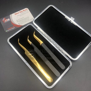 แหนบสำหรับต่อขนตาแบบมืออาชีพแหนบสำหรับขนตาแบบ J-curved ทำจากสเตนเลส - Product Image 1