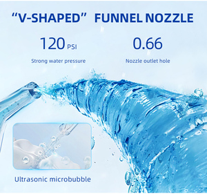 2025 IPX7 400mL 8 Modo Portátil Dentes Limpeza Limpador de Dentes Sem Fio Waterflosser Floss Irrigador Oral Dental <span class=keywords><strong>Water</strong></span> Flosser - Product Image 4