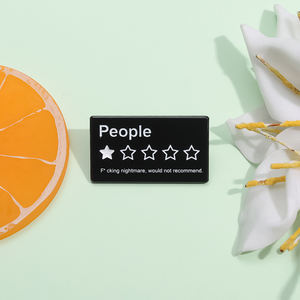 Pin <span class=keywords><strong>de</strong></span> esmalte creativo humorístico, revisión <span class=keywords><strong>de</strong></span> película <span class=keywords><strong>de</strong></span> una estrella, broche negro, mochila, sombrero, accesorios <span class=keywords><strong>de</strong></span> solapa, insignia <span class=keywords><strong>de</strong></span> Metal, joyería al por mayor - Product Image 3