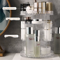 Organisateur de maquillage rotatif à 360 degrés en acrylique de forme circulaire détachable