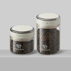 Contenitore per Caffè in Grani, Barattolo in Vetro per Alimenti, <span class=keywords><strong>Set</strong></span> di Contenitori in Vetro per <span class=keywords><strong>Cucina</strong></span> - Product Image 4
