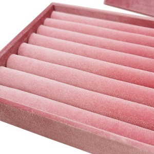 Cổ Phiếu Bán Buôn Đồ Trang Sức Nhẫn Hiển Thị Hộp Nhung Bao Bì Nhẫn Với Nắp Đậy Hộp Xếp Chồng Hộp Khe Hộp Nhẫn Gói Sang Trọng - Product Image 3