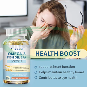 VitaSpringハラールオメガ3フィッシュオイルカプセル3x強度2600mgエパ & DHA脳心臓健康サプリメント魚油ソフトゲルカプセル - Product Image 2