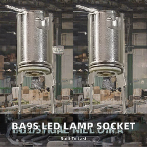 BA9S 9mm LED Indicateur Lumineux Socle Métallique Support de Lampe Connecteur 12V IP54 pour Utilisation en Entrepôt - Product Image 2