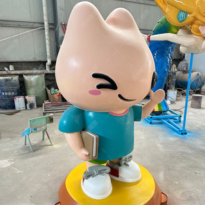Escultura de personaje de dibujos animados en fibra de vidrio pintada para parques y espacios verdes - Product Image 2