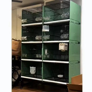 Gabbia per Uccelli Ecologica in Acciaio Inox 70*42*42CM, Voliera Smontabile, Lussuosa Villa per Uccelli, Grande Gabbia per Allevamento - Product Image 3