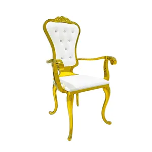 Nuovo Design Royal Event dorato in acciaio inox sedia Vip per la vendita