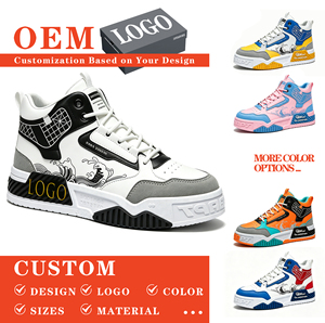 Premium Men's Casual Shoes <strong>Waterproof</strong> High Top Sneakers Breathable Mesh Walking Shoes Durable PVC Sole Fashion <strong>Trainers</strong> - Product Image 1