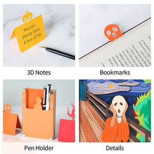 Bloc de notas 3D, blocs de notas personalizados Scream <span class=keywords><strong>Van</strong></span> <span class=keywords><strong>Gogh</strong></span>, pintura al óleo, Bloc de notas, portalápices, papelería creativa, artículos de regalo - Product Image 5