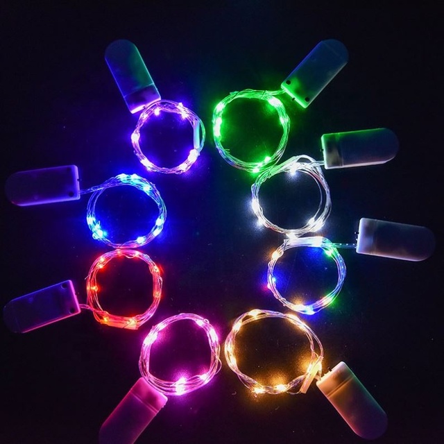 Light up Gift Box Short CR2032 Battery fairy Lights Mini Copper Wire String Lights 1m 2m