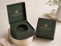 Scatola per Finestra con Vasetti Piccoli 5ml 7ml 9ml, Contenitore Rigido Premium per Concentrati, Confezione Regalo Personalizzata con Magnete, Goffratura 3.5g