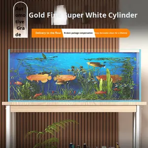 Aquarium en verre ultra blanc pour salon, avec plantes aquatiques, tortues, <span class=keywords><strong>Ranchu</strong></span> et Betta, garantie de 2 ans - Product Image 2