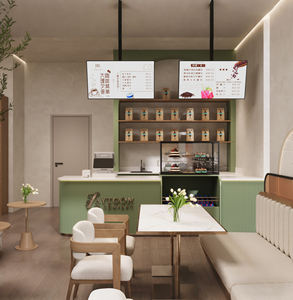 <span class=keywords><strong>Ideas</strong></span> de Diseño de Cafetería Moderna, Decoración de Tiendas Comerciales, Diseño de Cafetería Creativo de Lujo, Diseño de Distribución de Cafetería - Product Image 2