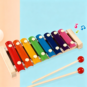 Wholesale Orff Percussion <b>Instrument</b> 8 Notes Portable Rainbow Glockenspiel Xylophone <b>Musical</b> Percussion <b>Instrument</b> for Kids - Product Image 2
