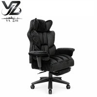 Chaise de jeu ergonomique moderne Yazhi à dossier haut avec support lombaire en cuir PU pivotant à 360 degrés avec cadre en acier inoxydable