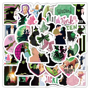 54 Uds nueva película malvada bruja pegatinas de grafiti para botella portátil decoración Linda <span class=keywords><strong>Ariana</strong></span> Grande pegatina - Product Image 1