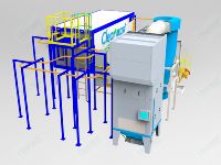 Ligne de production de peinture en poudre avec four de cuisson et four de séchage, haute productivité, certifiée CE