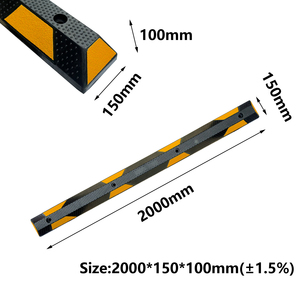 Meta Cao Su MR-WSR200 Duy Nhất Hai Mặt Phản Quang Bánh Xe Stopper 200Cm Nhiệm Vụ Nặng Nề Bãi Đậu Xe Định Vị Linh Hoạt Nhựa Đường Bộ Thực hiện - Product Image 4