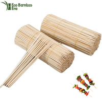 Brochettes en bambou 100% naturel, réutilisables, jetables, biodégradables, sans danger pour les aliments, écologiques et parfaites pour le barbecue et la rôtisserie