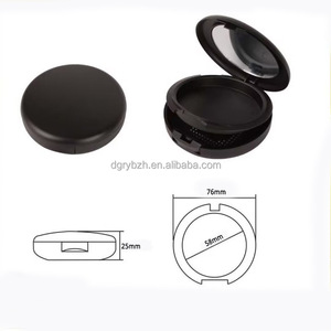 Contenitore Compatto Rotondo Vuoto con Fibbia, Scatola Nera Opaca per Cipria in Polvere Libera, <span class=keywords><strong>Ombretto</strong></span>, Blush, Illuminante e Contouring con Specchio e Piumino - Product Image 6