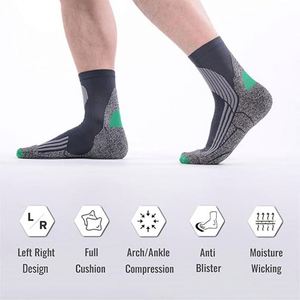Chaussettes de compression athlétiques anti-ampoules OEM, chaussettes de course pour femmes et hommes - Product Image 6