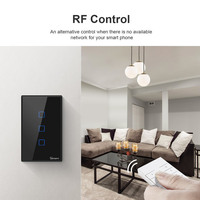 SONOFF T2 T3 EUUKUS Wifi 433mhz RF interrupteur tactile mural intelligent 1/2/3 Gang télécommande Wifi interrupteurs de lumière pour maison intelligente