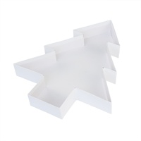 Boîte cadeau en carton en forme de sapin de Noël avec couvercle, pour sucettes, confiseries, desserts, aliments sucrés, emballage jetable pour sucre, lettres en carton