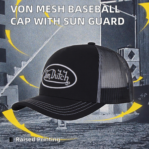 قبعة بيسبول VON بنمط مخصص، قبعة شبكية للحماية من الشمس مع تطريز DUTCH، قبعة ترويجية - Product Image 2