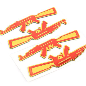 Autocollants 3D souples personnalisés de haute qualité, emblèmes de <span class=keywords><strong>moto</strong></span> argentés et dorés, autocollants imperméables pour carrosserie de voiture - Product Image 3