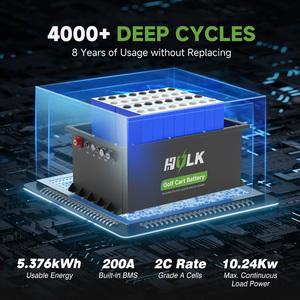 HULK all'ingrosso LiFePO4 Golf Cart batteria 36V-72V 50-200Ah 4000-ciclo di vita garanzia di 5 anni per carrelli 2-8 posti - Product Image 2