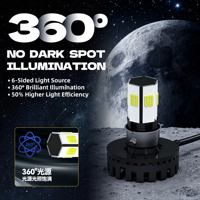 Ampoules de phare de moto LED H4 H6, faisceau haut et bas, ampoules LED 30w, projecteur LED moto, phare de moto