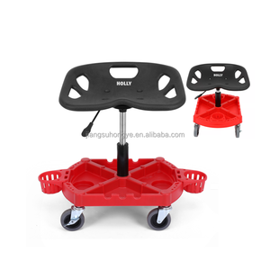 360 ° pivotant roulant <span class=keywords><strong>Garage</strong></span> tabouret voiture réparation travail siège réglable hauteur mécanique chaise roue universelle rotation banc outil plateau - Product Image 4