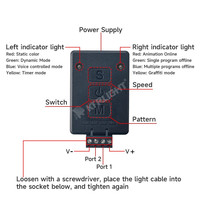 Contrôleur de lumière LED pour rideau WiFi KTRLIGHT DC5V-24V WS2811/WS2812B/WS2815, lumière en chaîne contrôlée par application, colorée et programmable